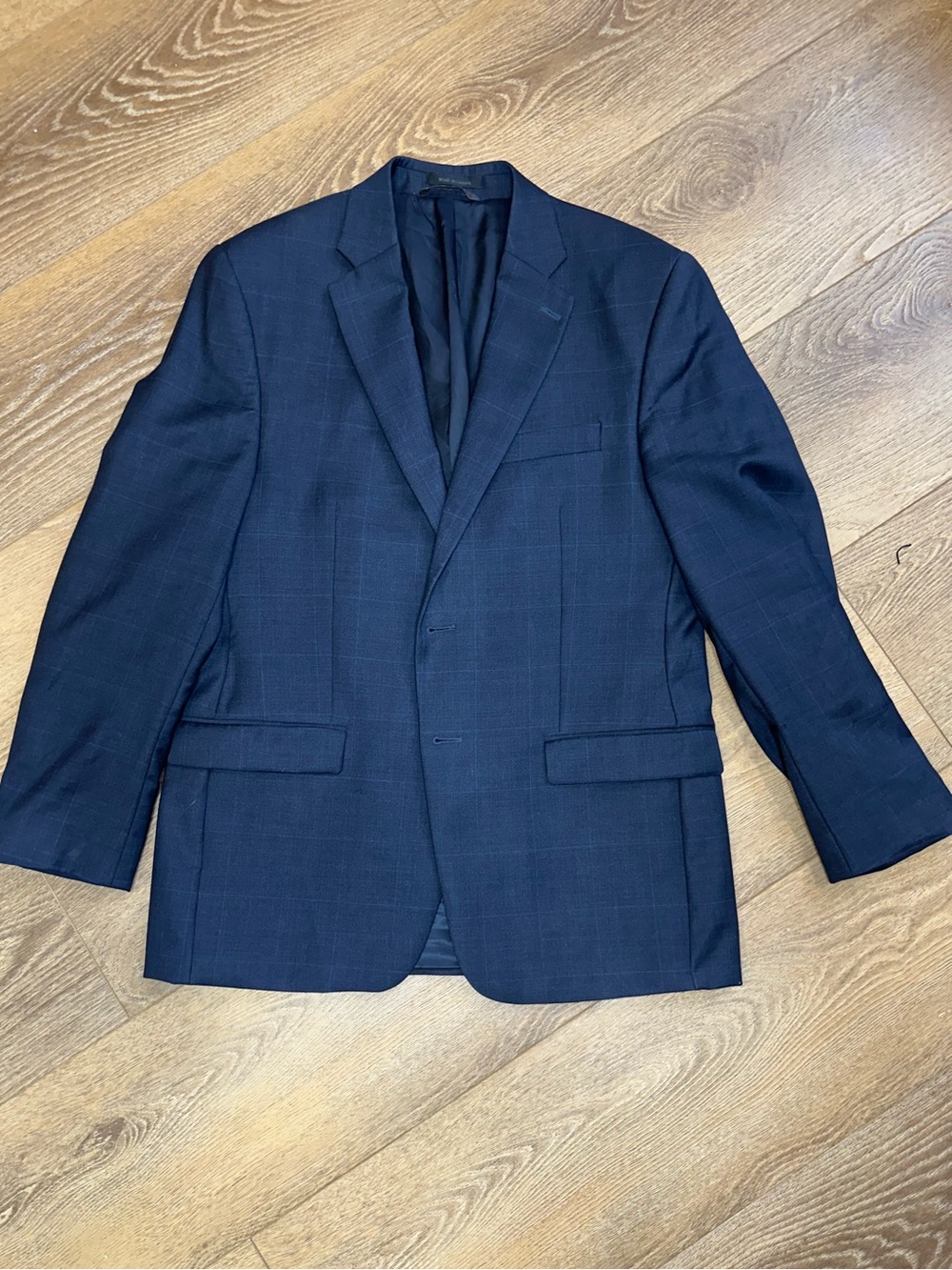 Lauren Ralph Lauren 100% wool Dark Navy Windowpane Sport Coat 42R